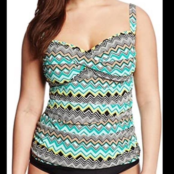La Blanca Multicolored Tankini size 22W - Picture 1 of 15